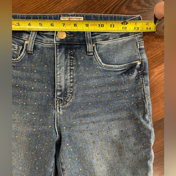 KUT from the Kloth Reese Fab Ab Rhinestone
High Waist Ankle Slim Straight Jeans - Picture 8 of 11